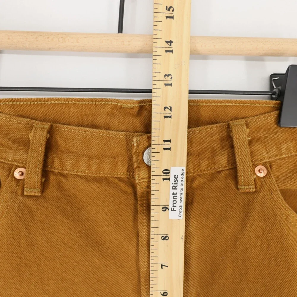 Levis 501 Jeans Mens 34x34 Brown Original Fit Straight Leg Button Fly Denim